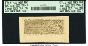 image for: Maryland January 1, 1767 $1 Fr. MD-44. PCGS Gem New 65PPQ....