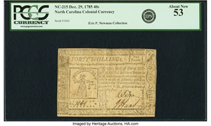image for: North Carolina December 29, 1785. 40 Shillings. Fr. NC-215. PCGS About New 53....