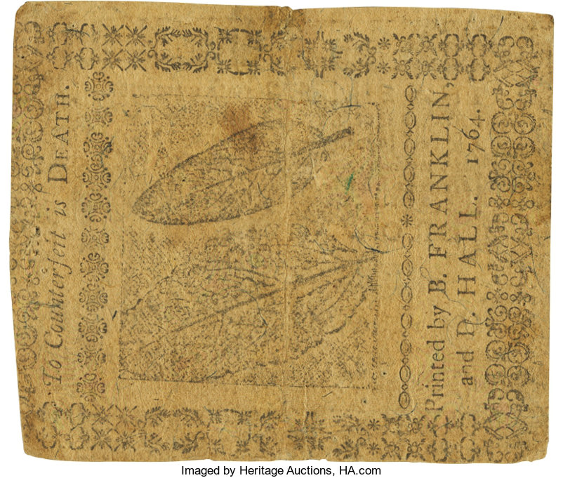 image for: Pennsylvania June 18, 1764 5 Shillings George Clymer Signature Fr. PA-123. PCGS Very Fine 30 Apparent....