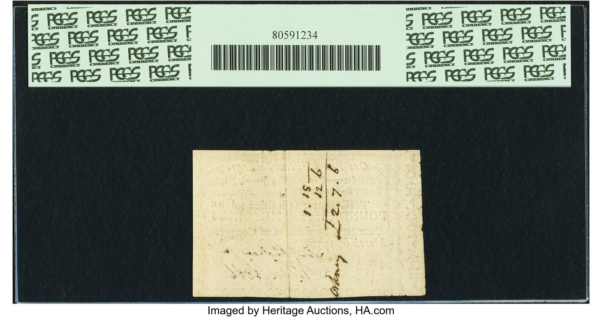 image for: South Carolina March 6, 1776 Resolve 1 Pound 15 Shillings Fr. SC-121. PCGS Choice About New 55 Apparent....