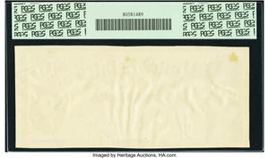image for: Fr. 61 $5 1862 Legal Tender March 10, 1862 Hessler 244FD Face Proof. PCGS About New 50 Apparent....
