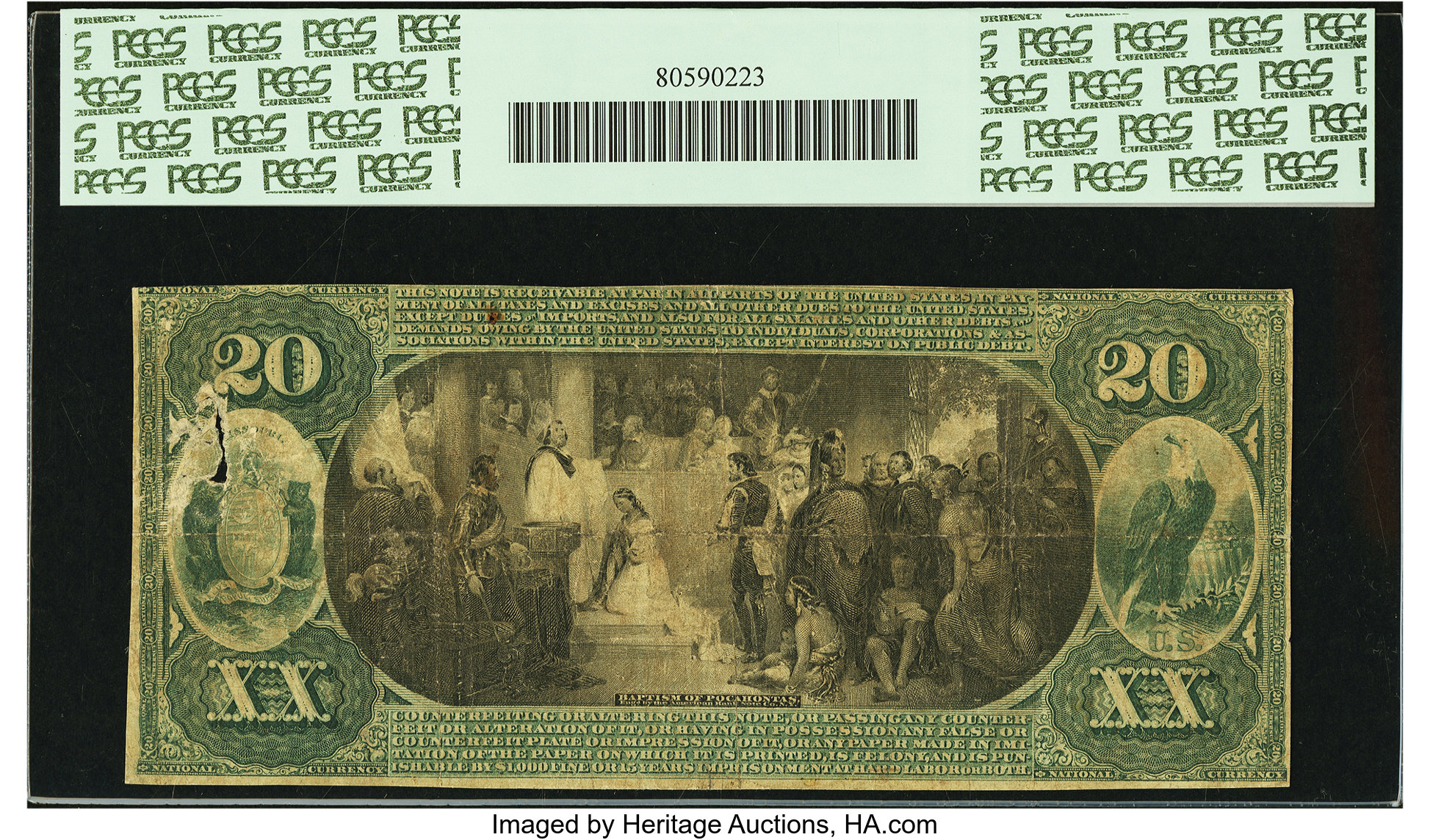 image for: Saint Louis, MO - $20 Original Fr. 429 The Valley NB Ch. # 1858 PCGS Fine 15 Apparent....