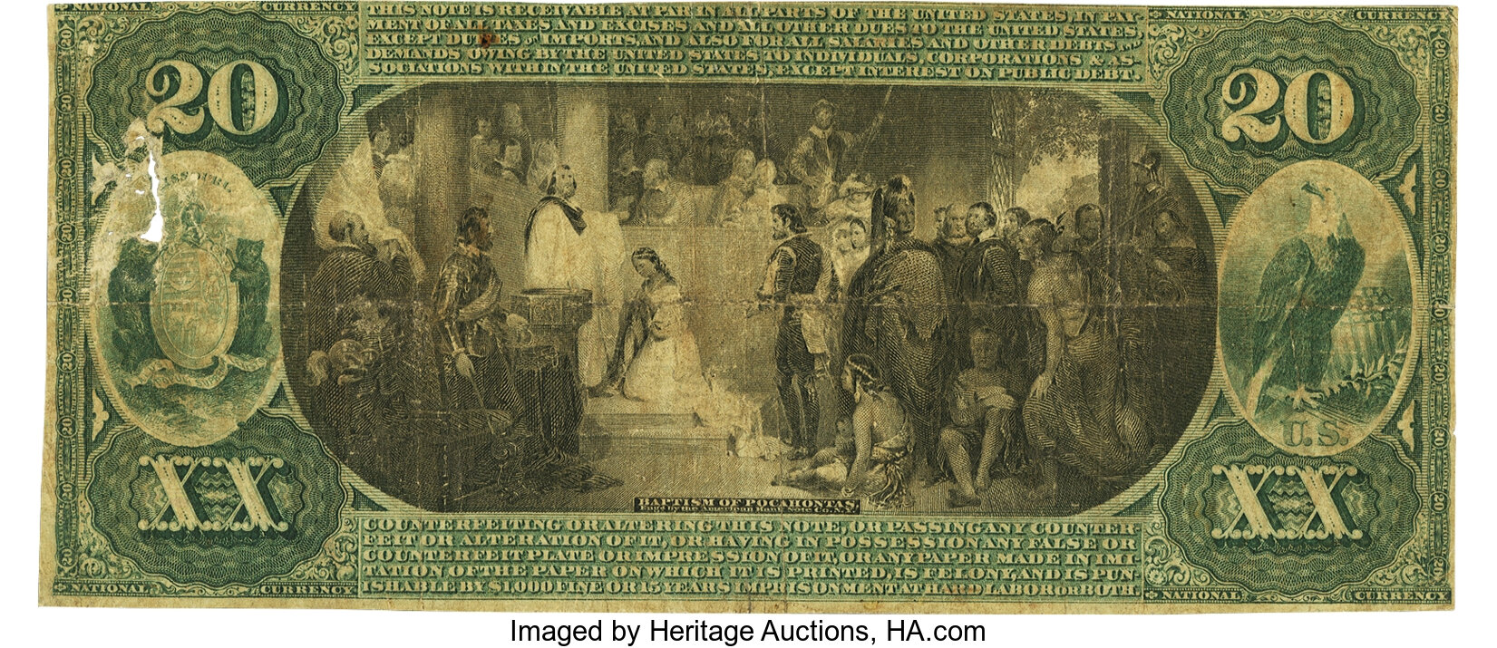 image for: Saint Louis, MO - $20 Original Fr. 429 The Valley NB Ch. # 1858 PCGS Fine 15 Apparent....