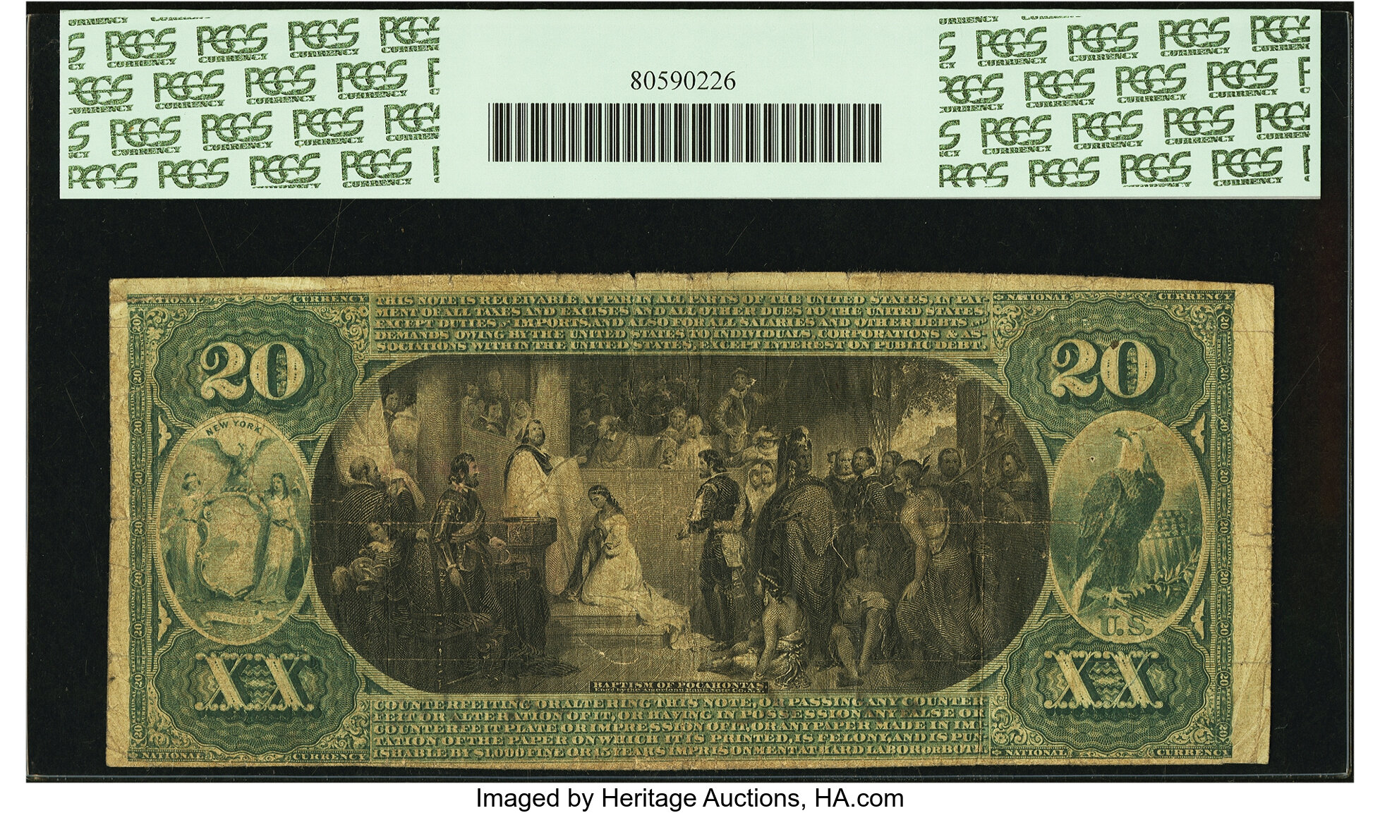 image for: Carmel, NY - $20 1875 Fr. 433 The Putnam County NB Ch. # 976 PCGS  Fine 15 Apparent....