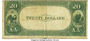 image for: Durant, OK - $20 1882 Value Back Fr. 583 The Durant NB Ch. # (W)5590 PCGS Fine 15 Apparent....