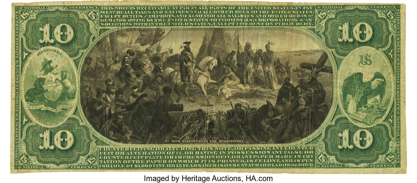 image for: Philadelphia, PA - $10 Original Fr. 409a The Second NB Ch. # 213 PCGS Very Fine 25. ...