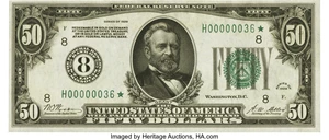 image for: Fr. 2100-H* $50 1928 Federal Reserve Note. PCGS Very Choice New 64PPQ....