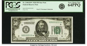 image for: Fr. 2100-H* $50 1928 Federal Reserve Note. PCGS Very Choice New 64PPQ....
