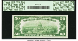 image for: Fr. 2100-H* $50 1928 Federal Reserve Note. PCGS Very Choice New 64PPQ....