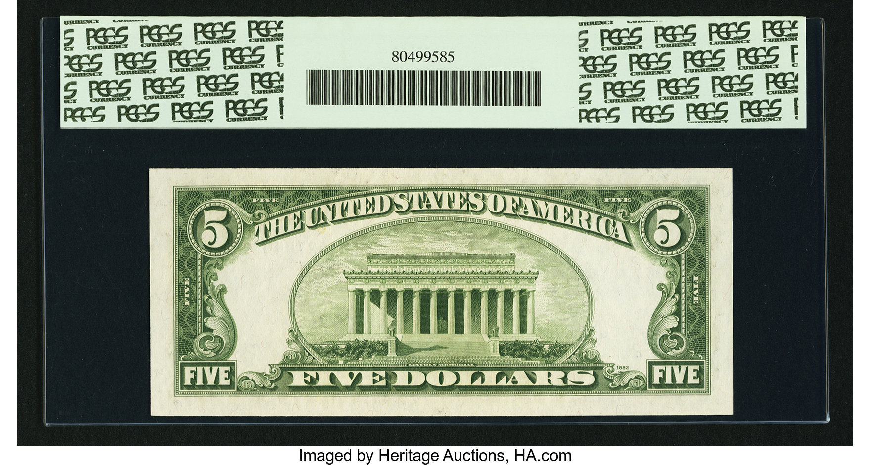 image for: Fr. 1961-B* $5 1950 Wide I Federal Reserve Note. PCGS Superb Gem New 67PPQ....