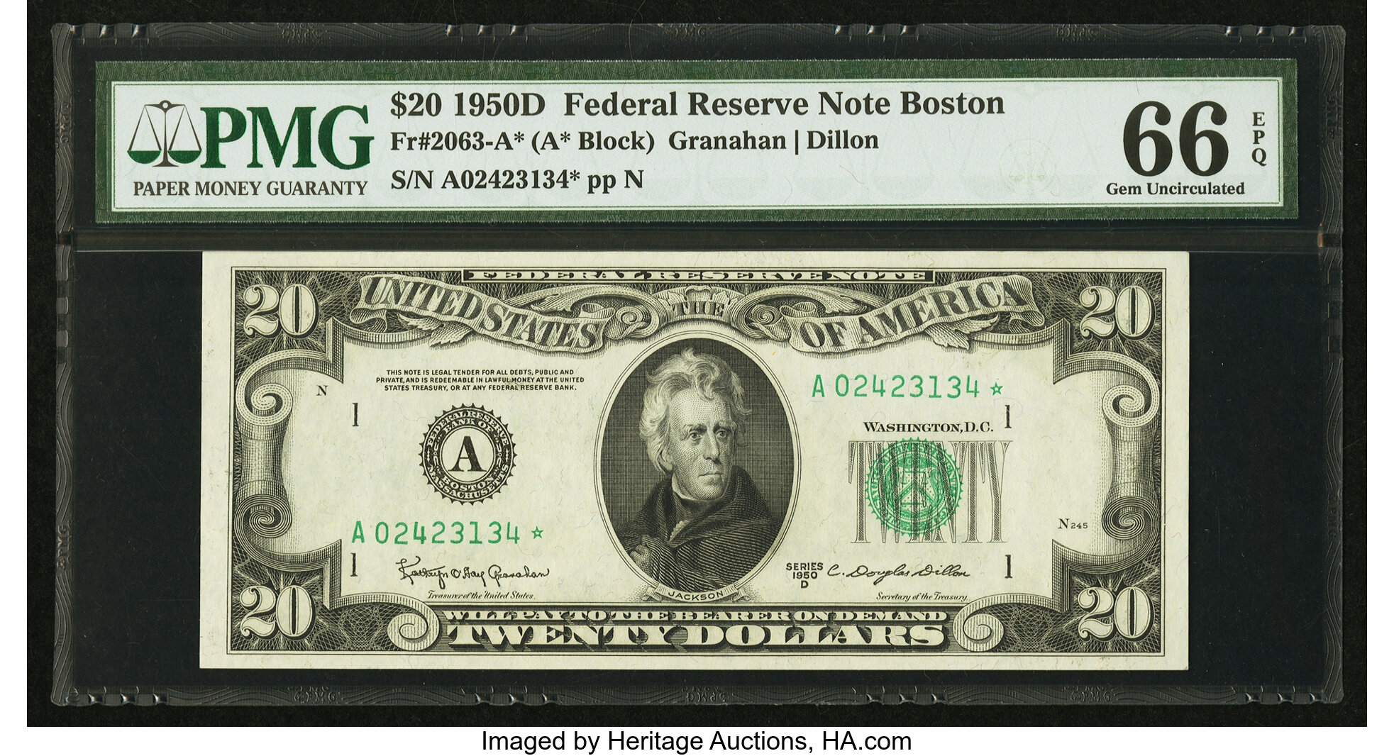 1950D $20 Boston, Star Replacement (Fr. 2063A*)