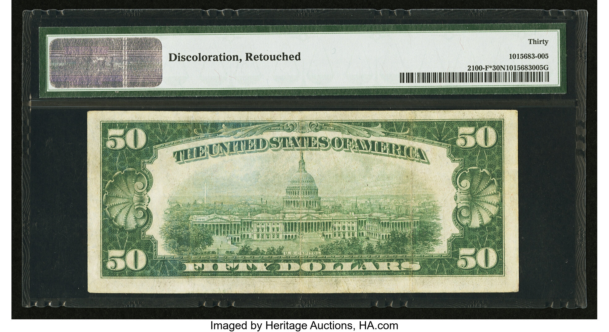 image for: Fr. 2100-F* $50 1928 Federal Reserve Note. PMG Very Fine 30 Net....