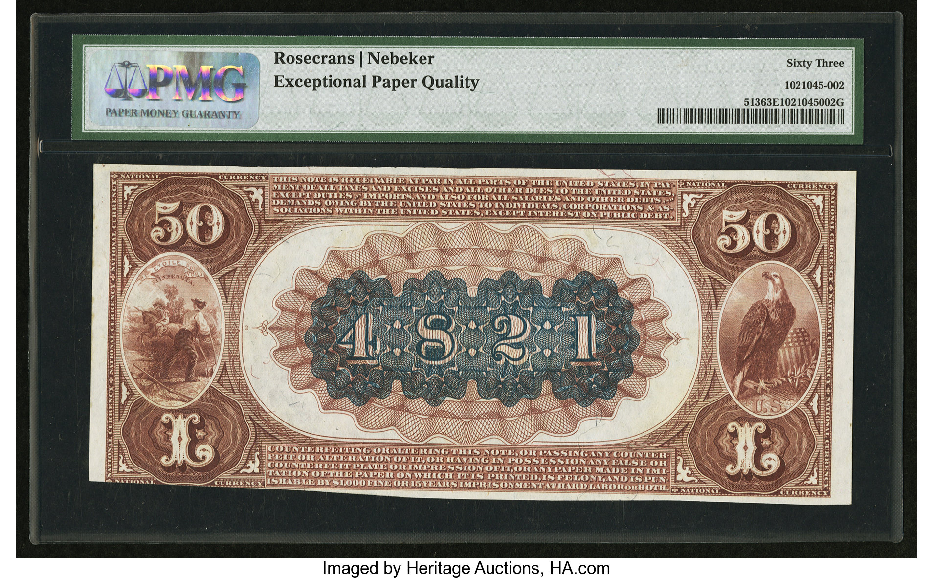 image for: Wadena, MN - $50 1882 Brown Back Fr. 513 The First NB Ch. # 4821...