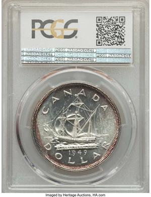 image for: George VI Dollar 1949 MS65 PCGS