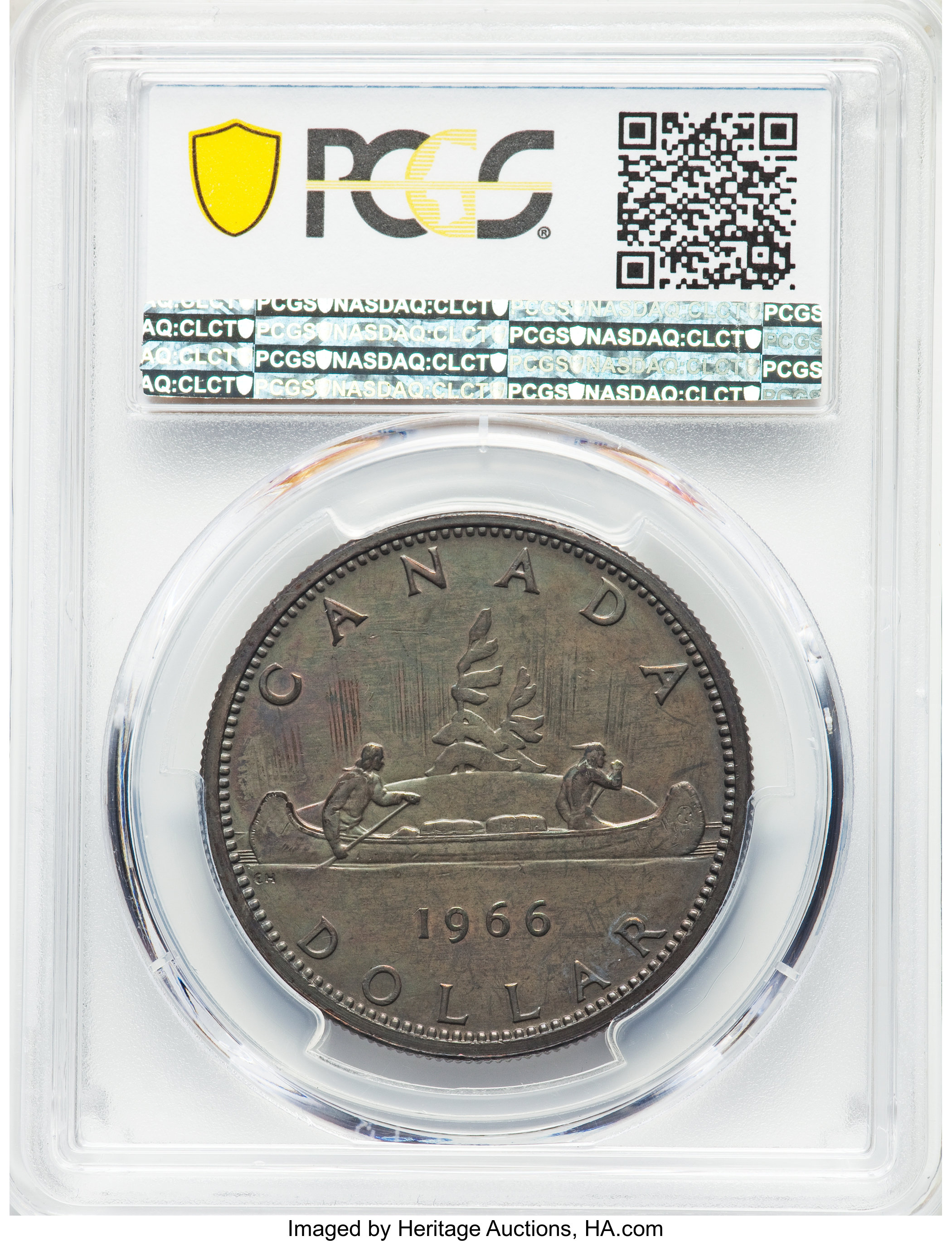 image for: Elizabeth II Proof "Large Beads" Dollar 1966 PR64 PCGS