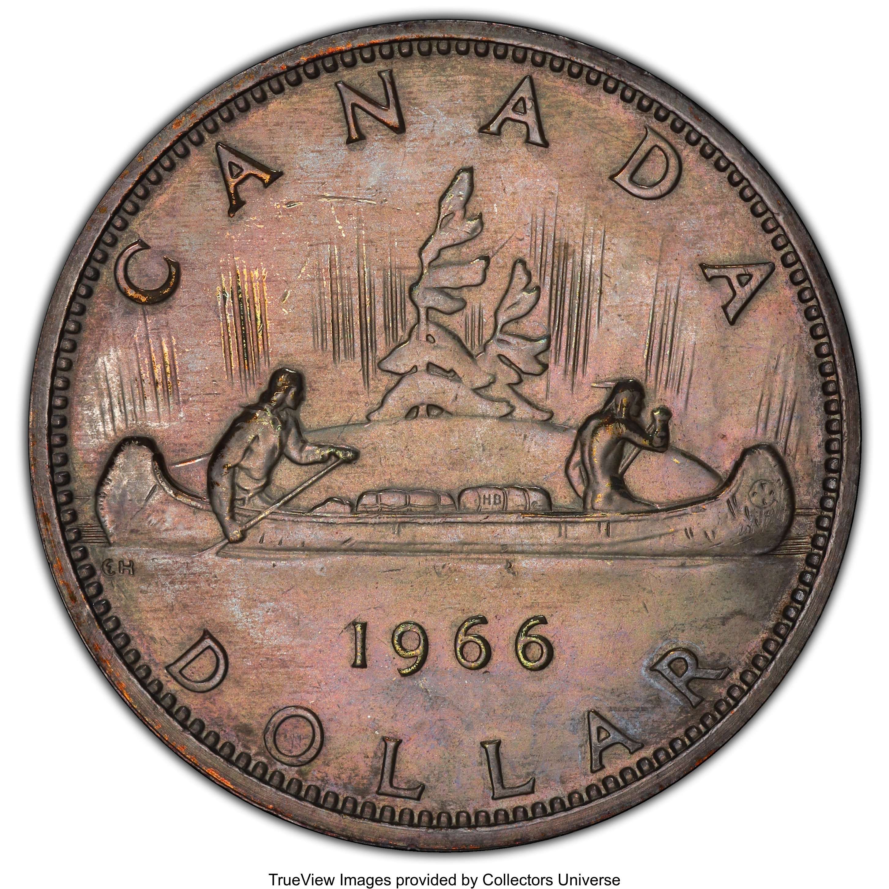 image for: Elizabeth II Proof "Large Beads" Dollar 1966 PR64 PCGS