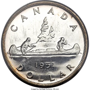 image for: George VI Dollar 1951 Arnprior MS64 PCGS