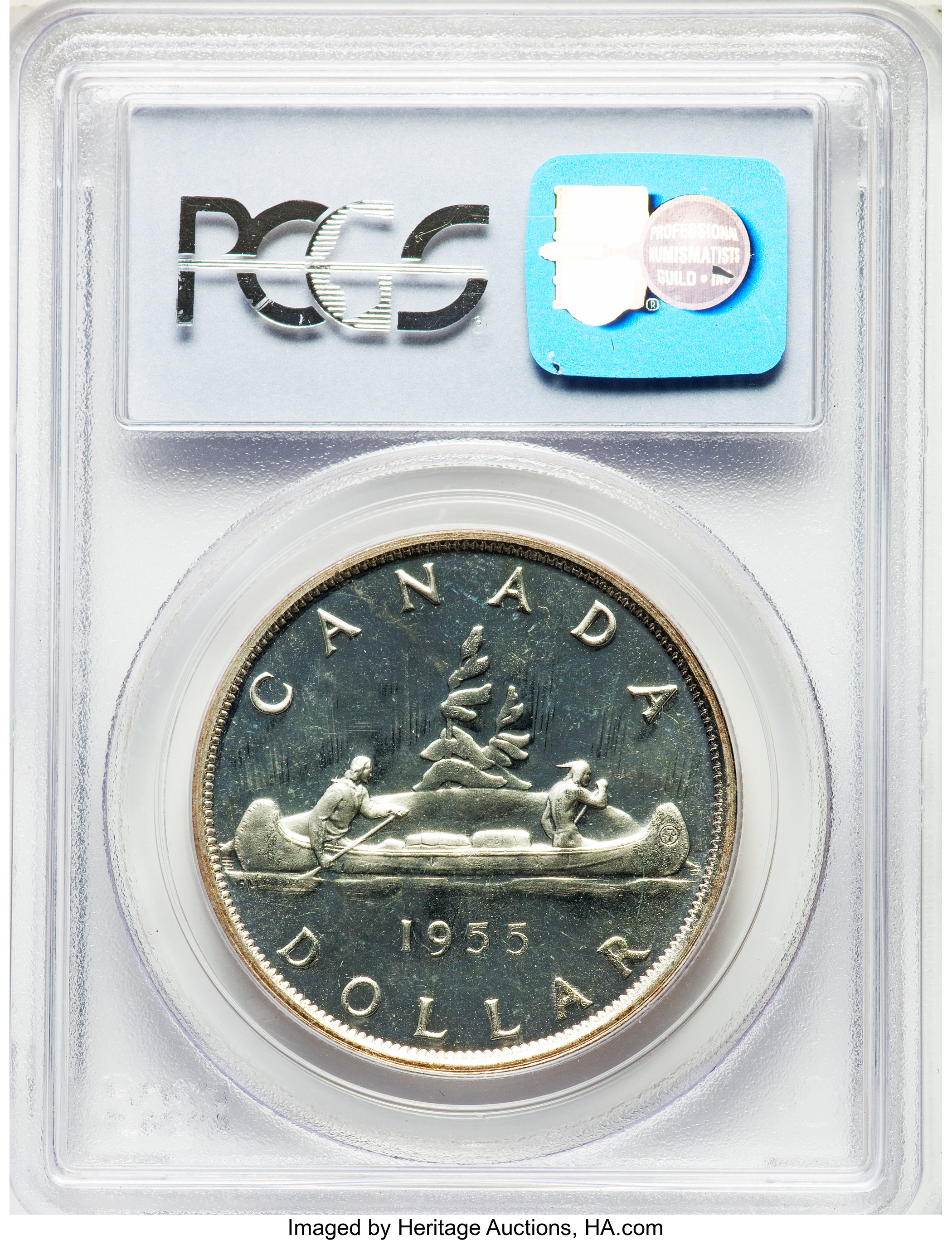 image for: Elizabeth II Prooflike "Arnprior" Dollar 1955 PL65 PCGS