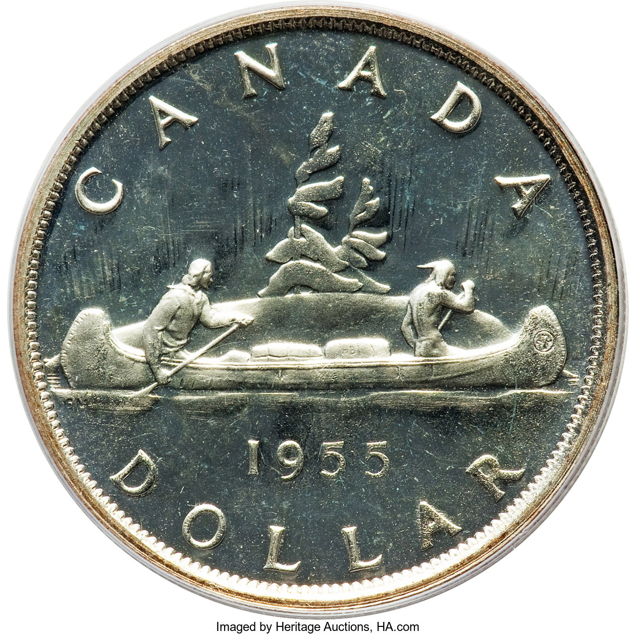 image for: Elizabeth II Prooflike "Arnprior" Dollar 1955 PL65 PCGS