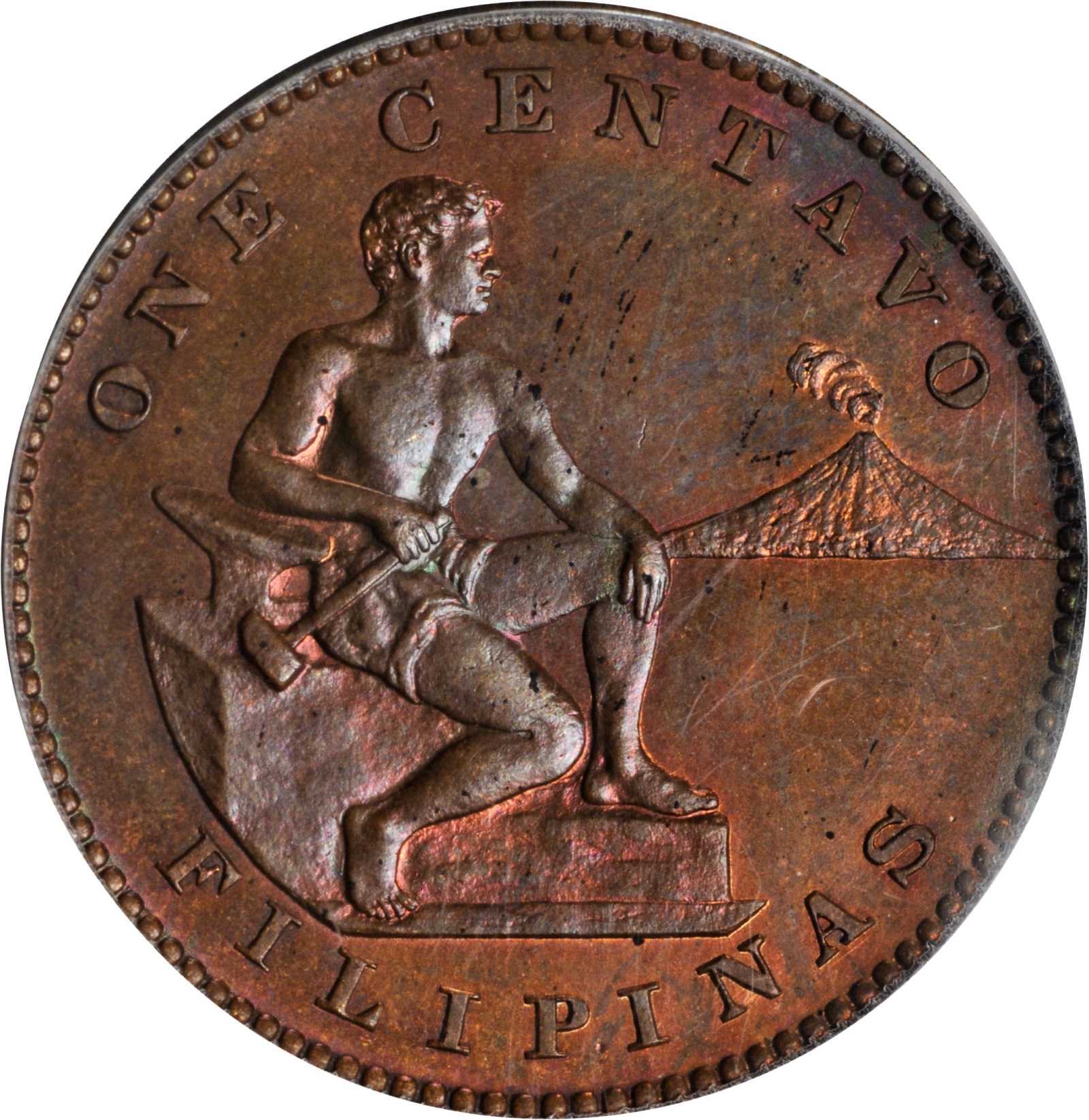 image for: 1904 One Centavo. Proof-65 RB (PCGS).