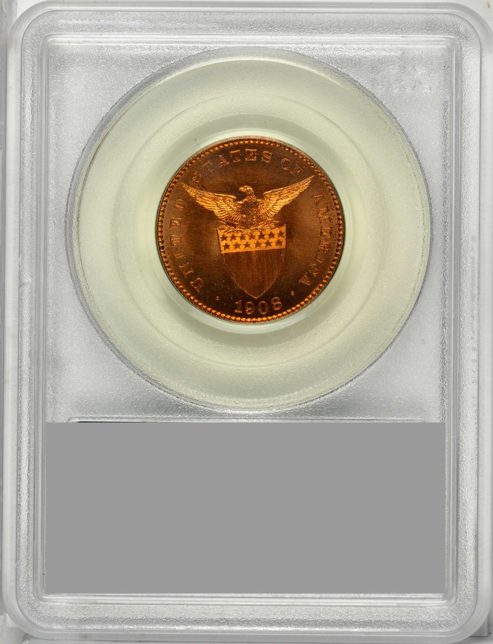 image for: 1908 One Centavo. Proof-65 RD (PCGS). OGH.