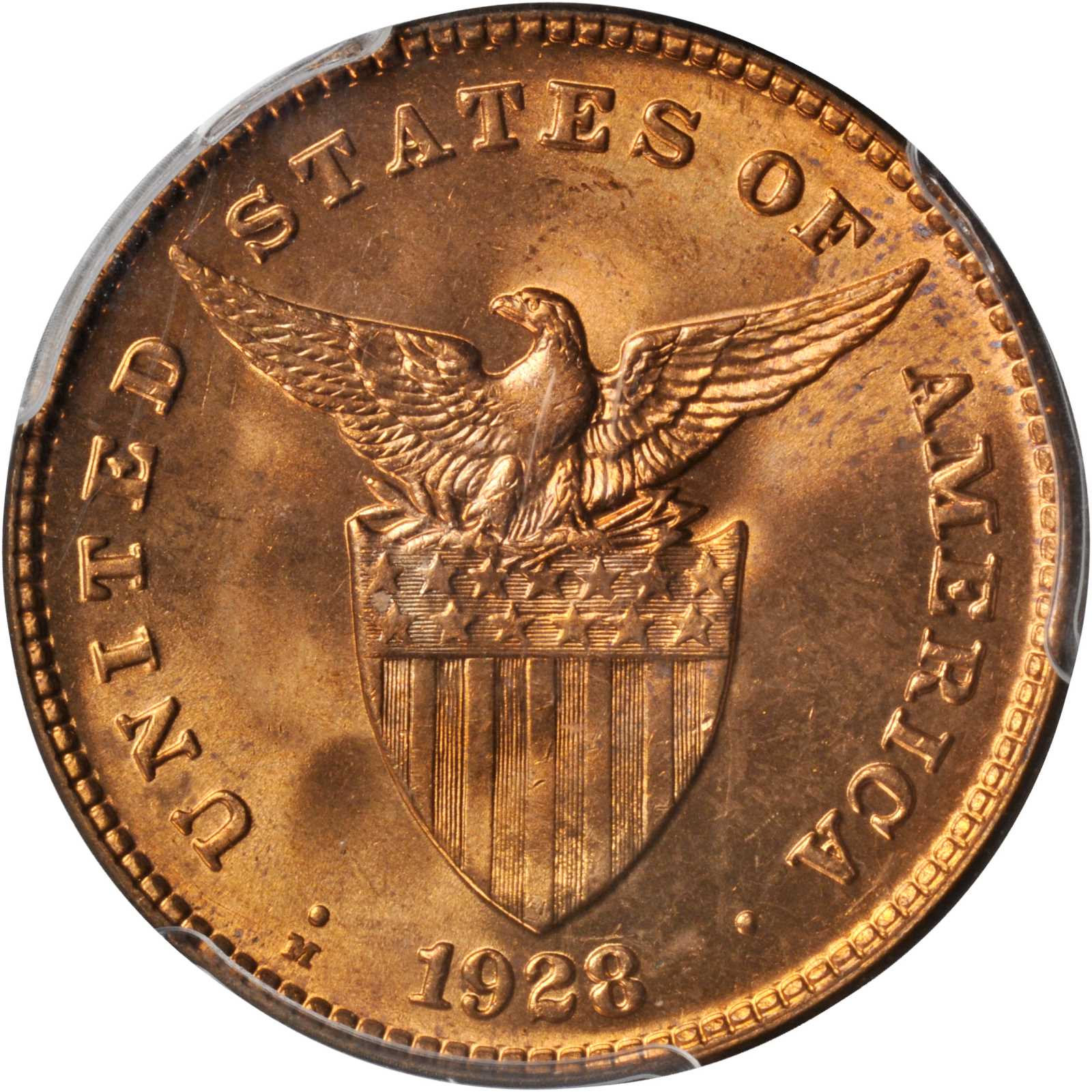 image for: 1928-M One Centavo. MS-65 RD (PCGS). Secure Holder.