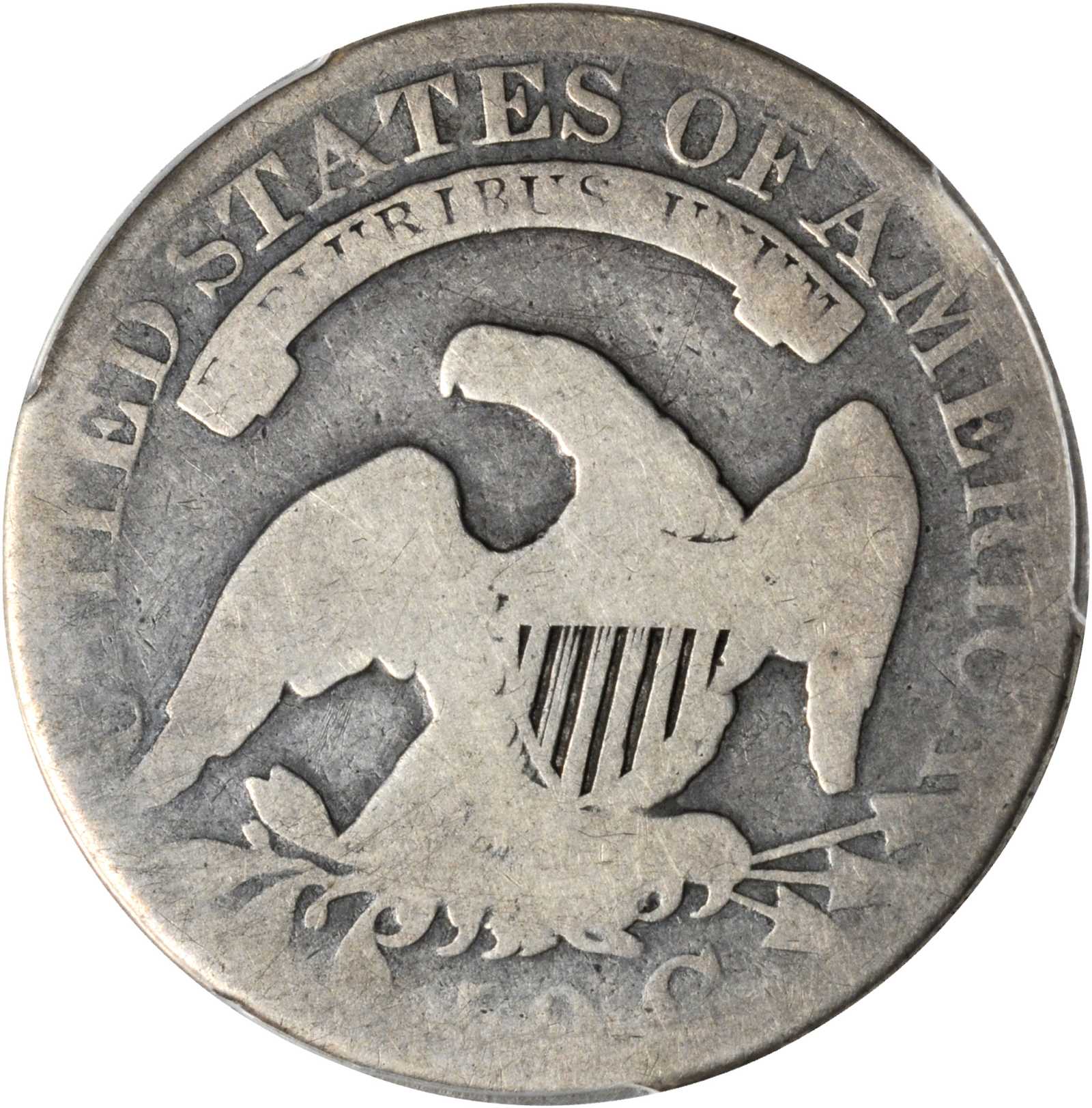 1828 50c Square Base 2, Small 8s, Large Letters AG3 CAC thumbnail 2