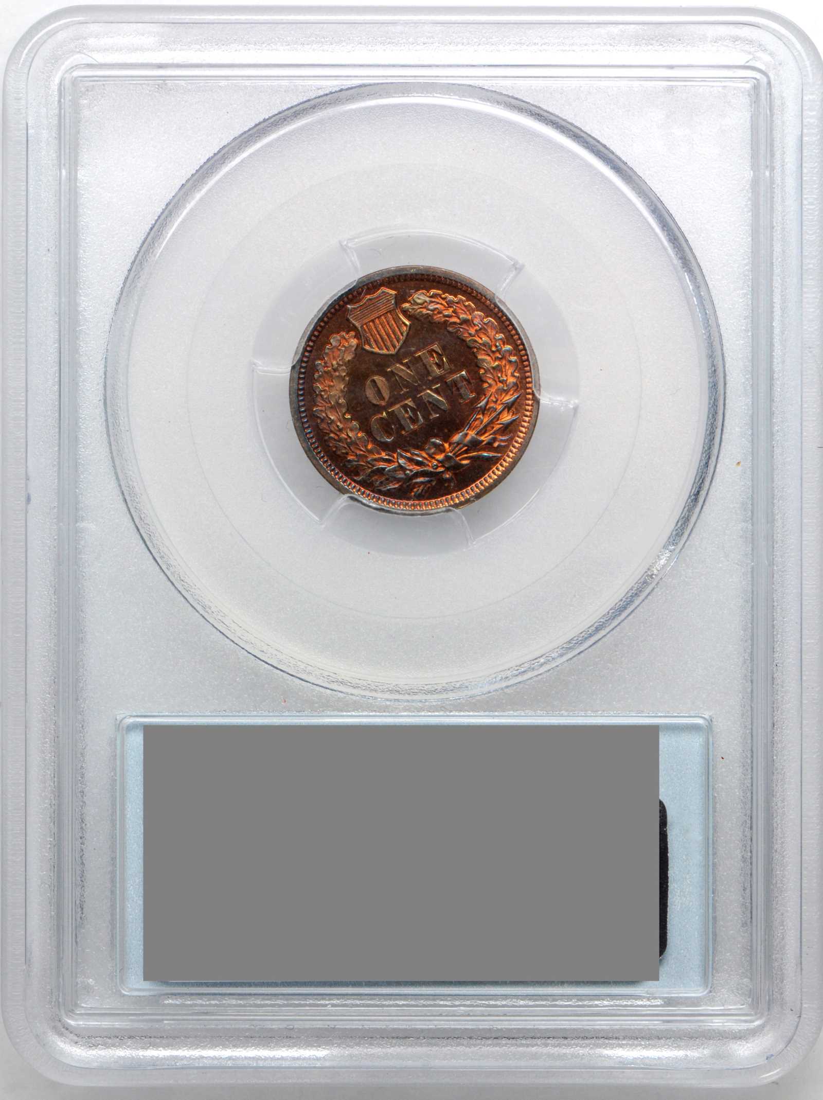 image for: 1863 Pattern Indian Cent. Judd-301, Pollock-363. Rarity-8. Bronze. Plain Edge. Proof-65 RB (PCGS). Eagle Eye Photo Seal.