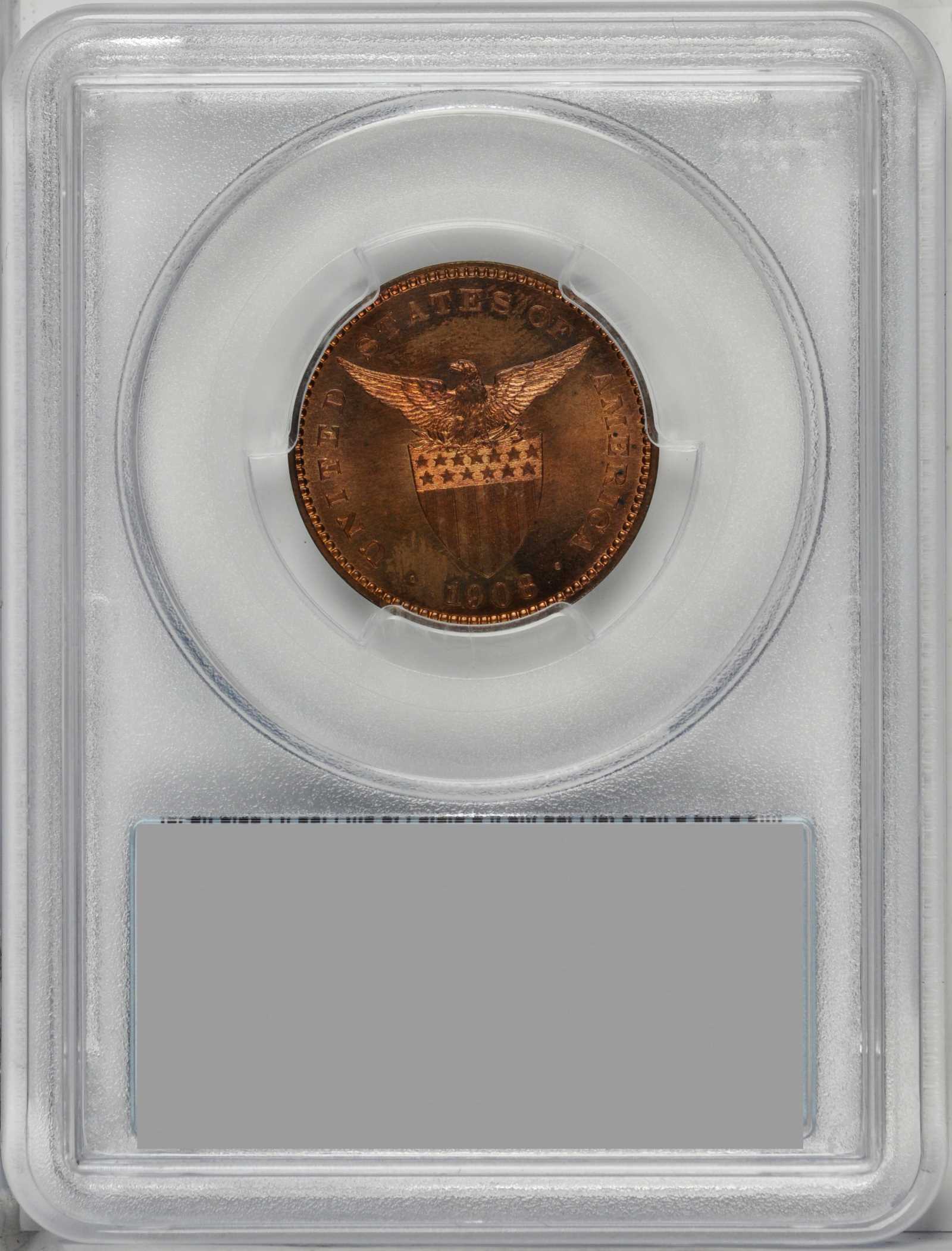 image for: 1908 One Centavo. Proof-65 RD (PCGS).