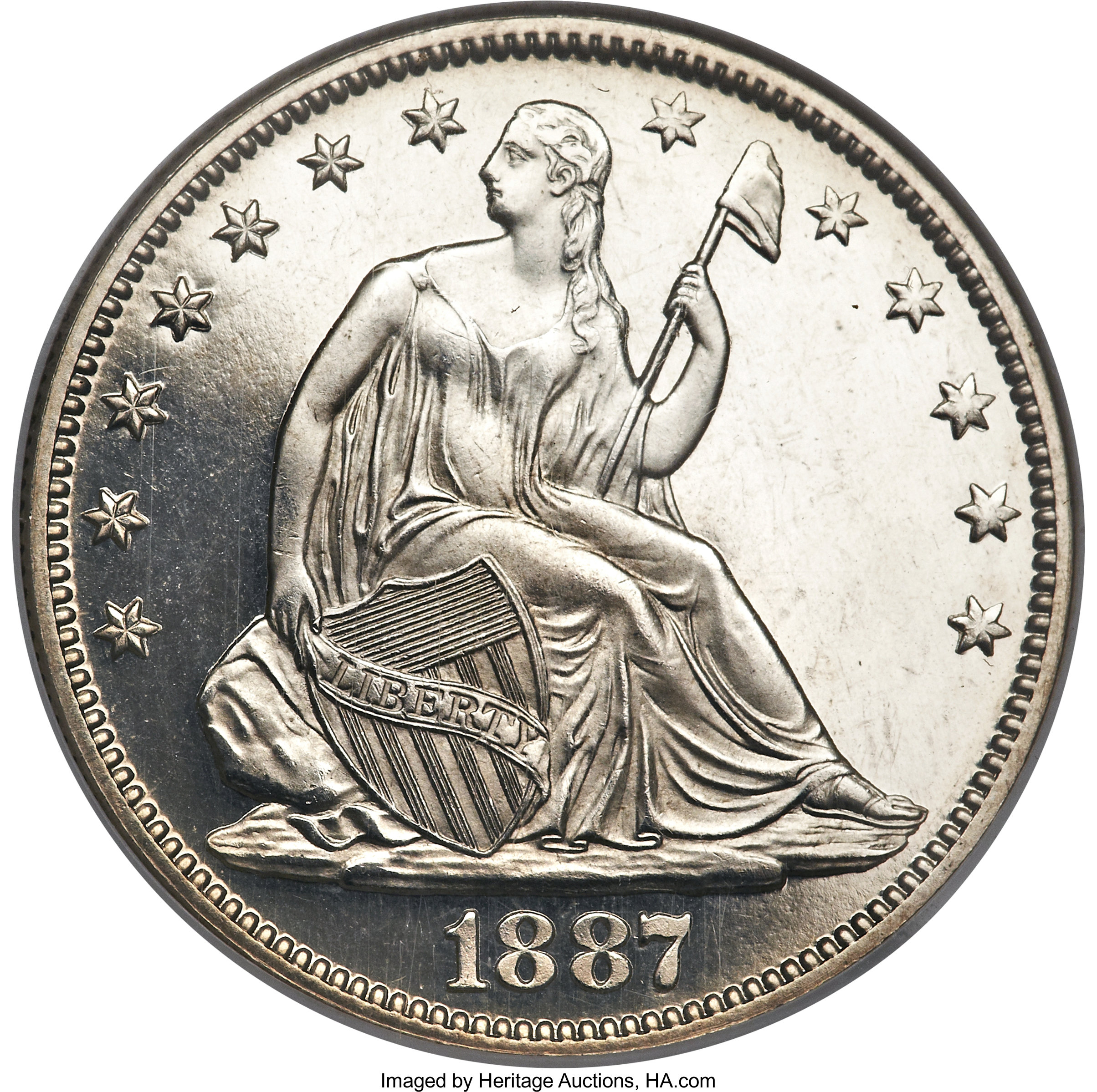 image for: 1887 50C PR66 Cameo NGC....