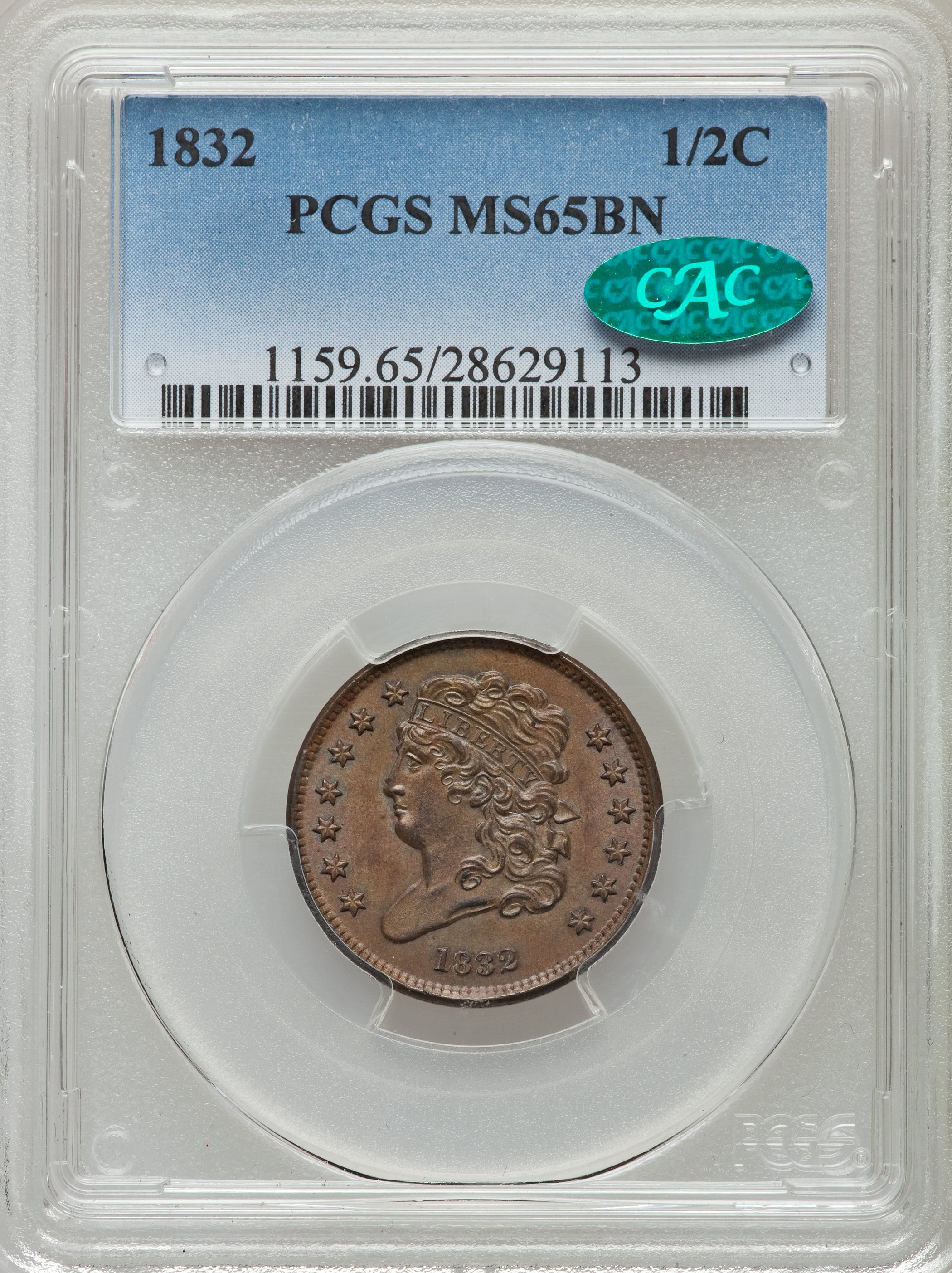 1832 1/2c C-2 MS BN MS62 BN thumbnail 22