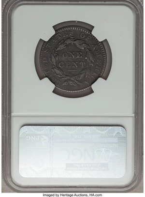 image for: 1830 1C Medium Letters, N-6, R.4, VF20 NGC. NGC Census: (1/5). PCGS Population (0/4). ...