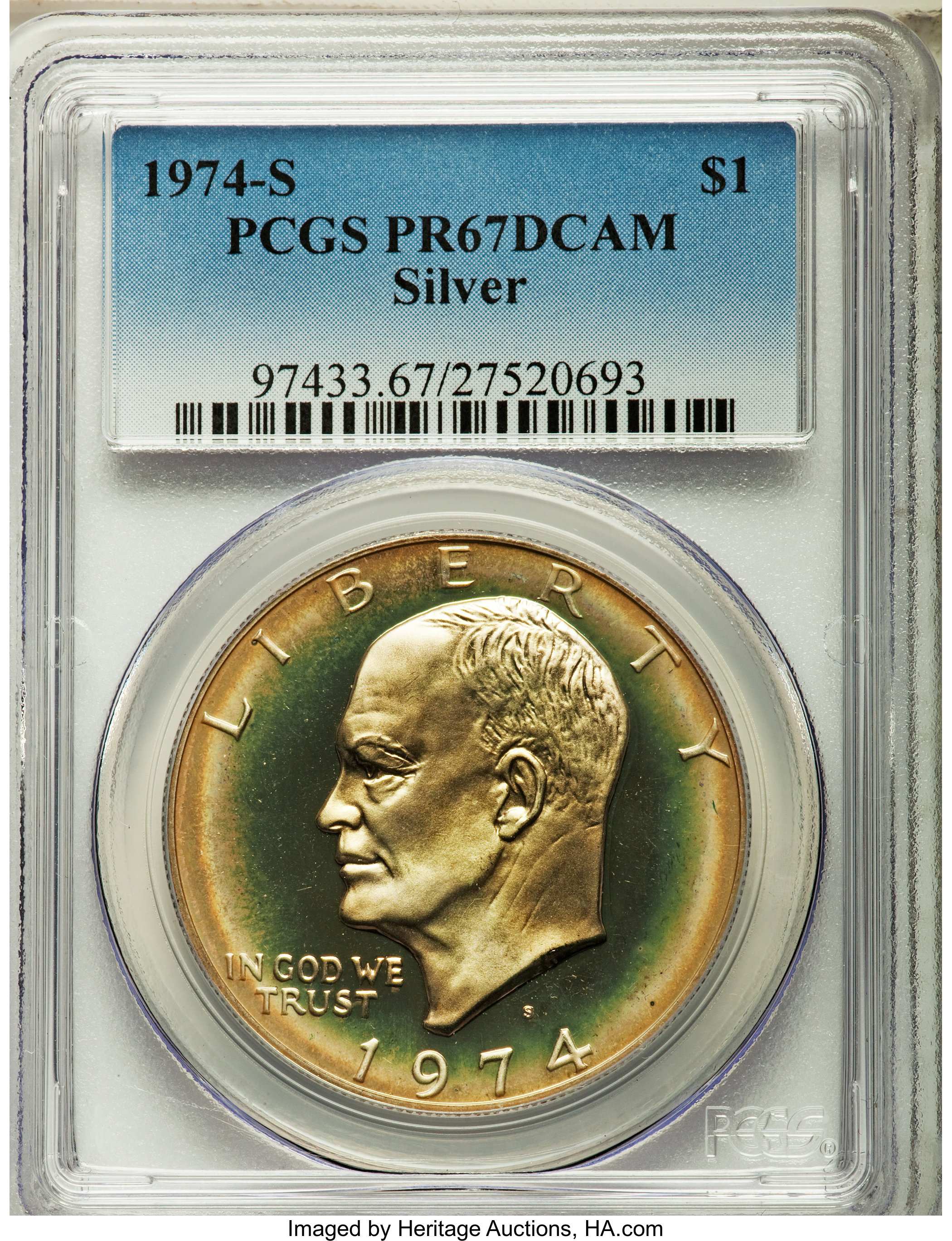 1974-S $1  Silver PR DCAM AU50 DCAM thumbnail 17