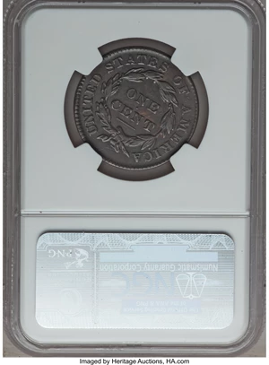 image for: 1833 1C N-6, R.1, XF40 NGC. NGC Census: (2/15). PCGS Population (0/7). Mintage: 2,739,000. ...