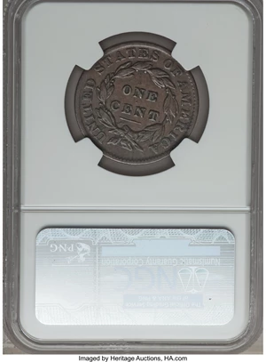 image for: 1832 1C Medium Letters, N-1, R.2, VF35 NGC. NGC Census: (1/14). PCGS Population (0/9). ...