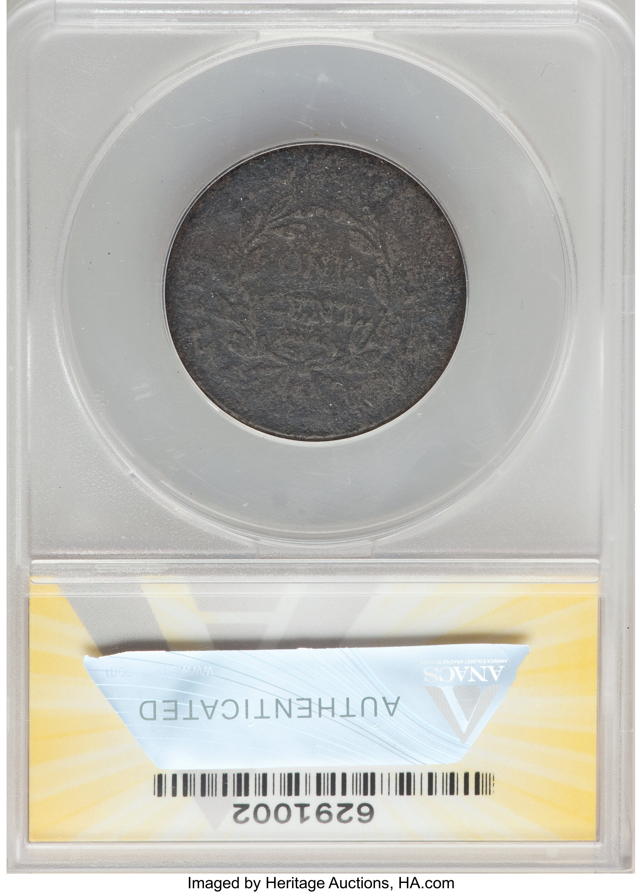 image for: 1796 1C Reverse of 1795, S-99, B-22, R.5, AG3 ANACS.  ...