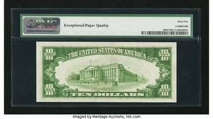 image for: Fr. 2006-F $10 1934A Mule Federal Reserve Note. PMG Gem Uncirculated 65 EPQ....