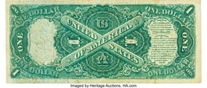 image for: Fr. 24 $1 1875 Legal Tender PMG Very Fine 25 EPQ....