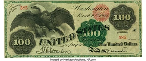 image for: Fr. 167a $100 1863 Legal Tender PMG Choice Very Fine 35....