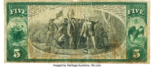 image for: Mankato, MN - $5 Original Fr. 398a The First National Bank Ch. # 1683 PMG Choice Fine 15....