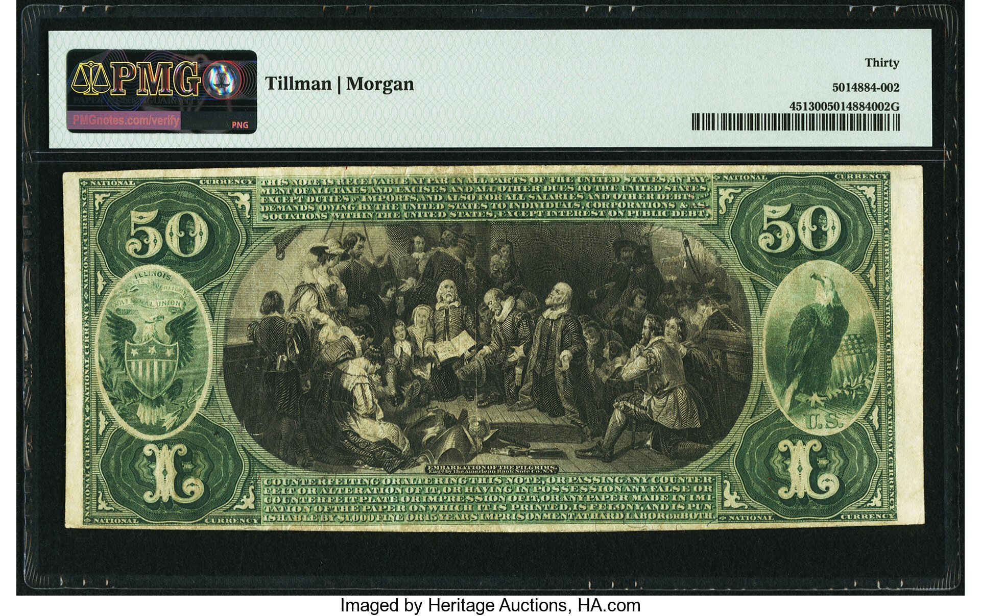 image for: Danville, IL - $50 1875 Fr. 451 The Second National Bank Ch. # 2584 PMG Very Fine 30....