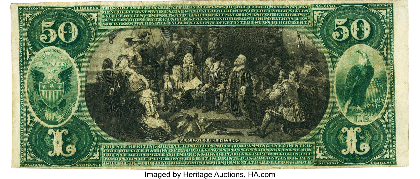 image for: Danville, IL - $50 1875 Fr. 451 The Second National Bank Ch. # 2584 PMG Very Fine 30....
