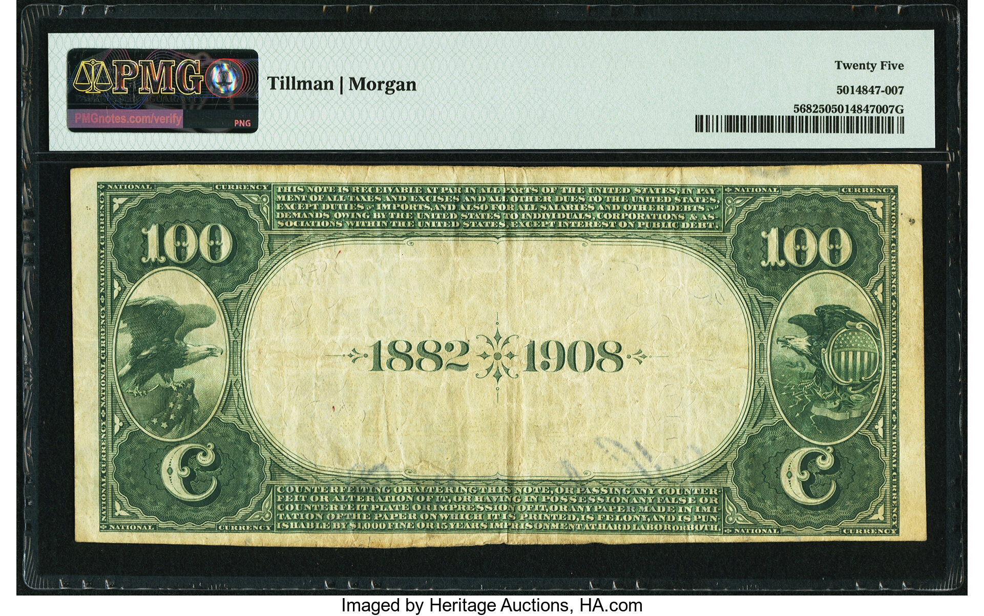 image for: New Castle, PA - $100 1882 Date Back Fr. 568 The Citizens National Bank Ch. # (E)4676 PMG Very Fine 25....