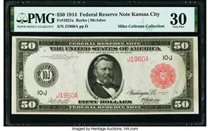 image for: Fr. 1021a $50 1914 Red Seal Federal Reserve Note PMG Very Fine 30....