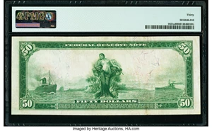 image for: Fr. 1021a $50 1914 Red Seal Federal Reserve Note PMG Very Fine 30....