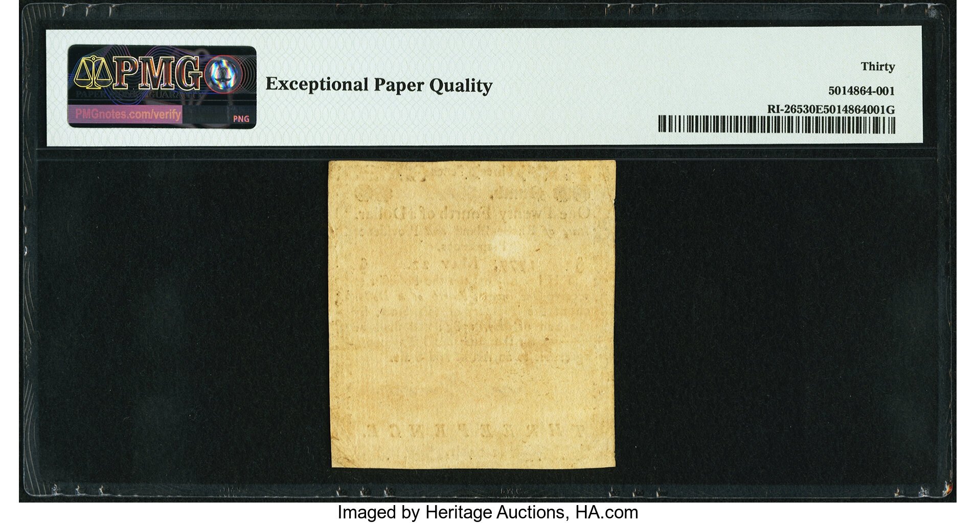 image for: Rhode Island May 22, 1777 $1/24 Fr. RI-265 PMG Very Fine 30 EPQ....