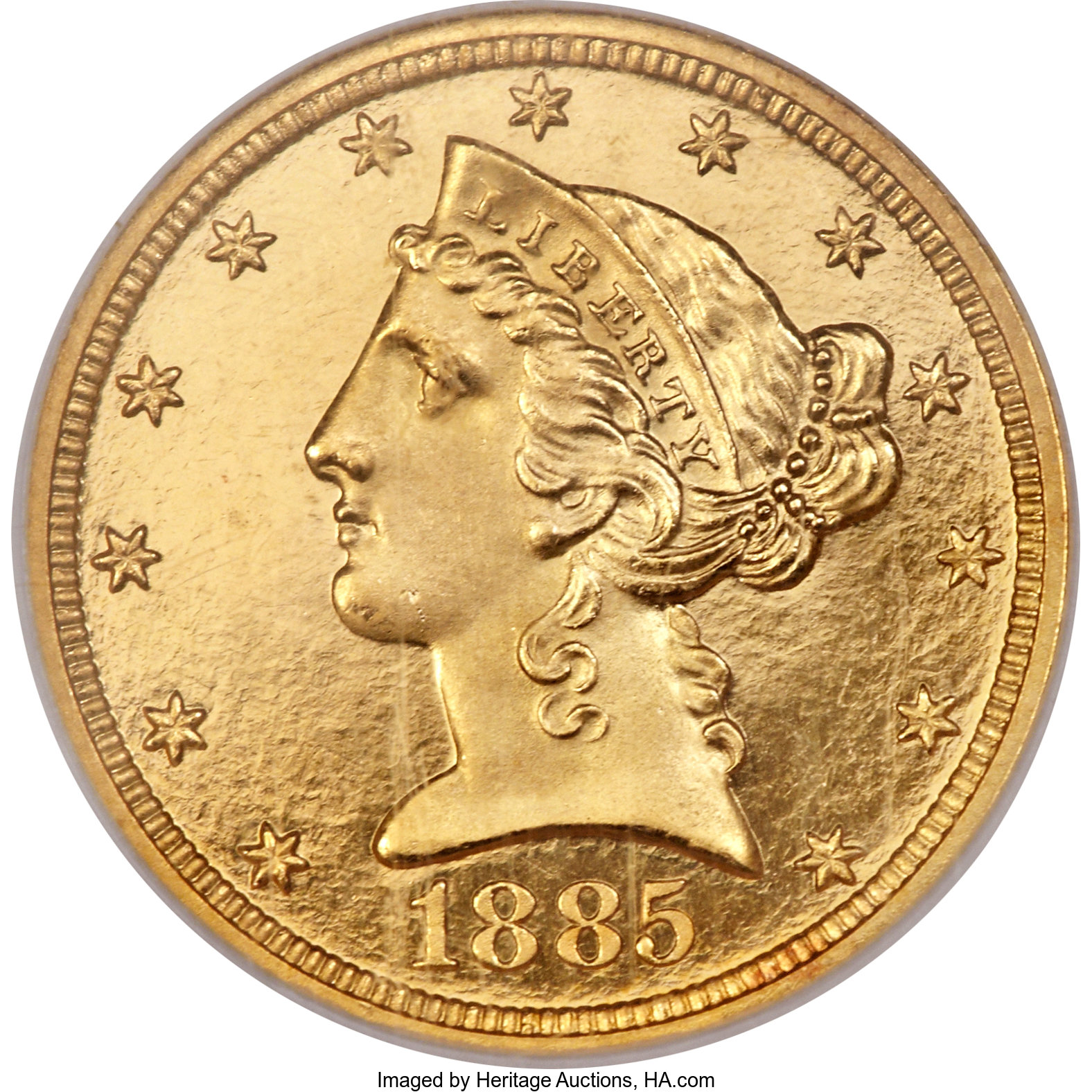 image for: 1885 $5 PR66 Ultra Cameo NGC. CAC....