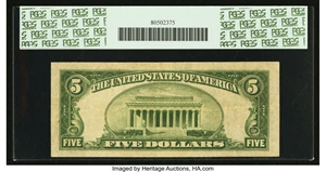 image for: Fr. 1957-L* $5 1934A Federal Reserve Star Note. PCGS Very Fine 20....