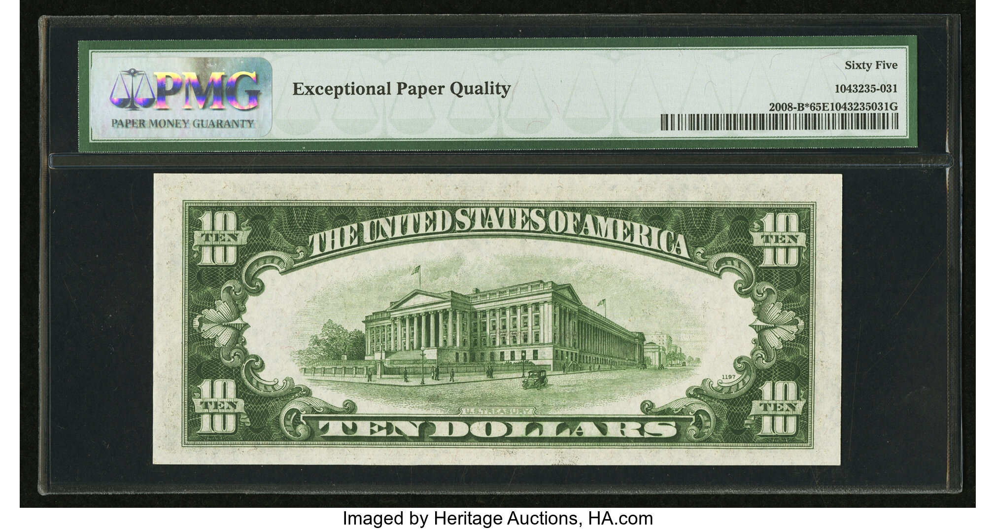 image for: Fr. 2008-B* $10 1934C Federal Reserve Note. PMG Gem Uncirculated 65 EPQ....
