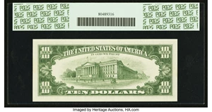 image for: Fancy Serial Number Fr. 2016-J $10 1963 Federal Reserve Note. PCGS Very Choice New 64....